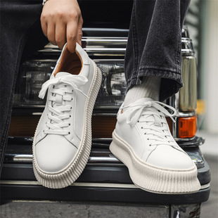2024夏季新款小白鞋男款厚底潮流板鞋百搭休闲增高舒适四季款潮鞋