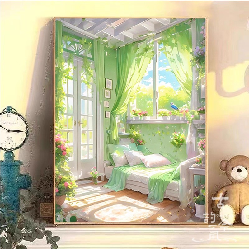 【小清新卧室】2025新款十字绣线绣小件简单diy手工刺绣钻石贴画