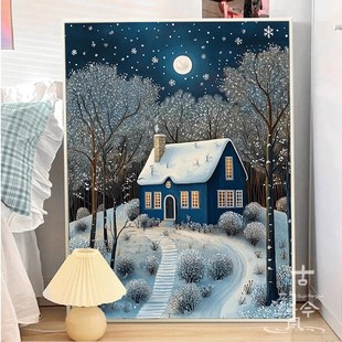【星空雪国童话】印花十字绣2025新款满绣刺绣diy手工礼物钻石画