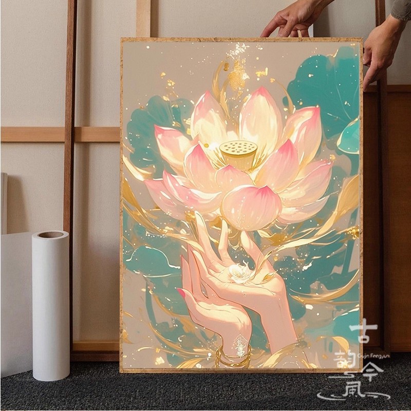 【佛手莲花】十字绣半成品自己绣2025新款刺绣diy手工礼物钻石画