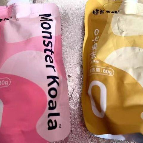 怪兽考拉0卡果冻0脂肪0热量低脂魔芋蒟蒻果冻网红代餐低卡零食