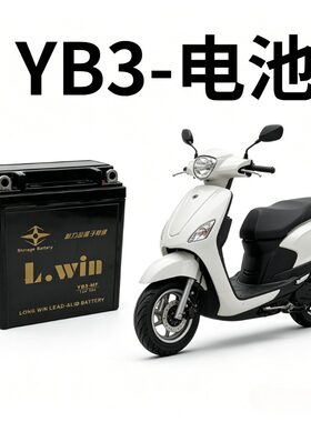 老款泍沺CG125脚启动摩托车电瓶YB3-L花猫银猫12V3A干电池嘉陵125