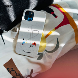 适用于华为苹果iPhone1516promax菲林手机壳 单双板生活方式 FRRT原创设计 不努力搬砖就没有钱滑雪