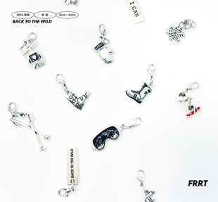 FRRT原创设计单双板滑雪靴头盔手套眼镜缆车雪仗雪花个性合金挂坠