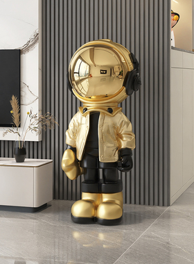 客厅电视柜旁边的大型宇航员地板装饰品宇航员家庭装饰品乔迁礼物