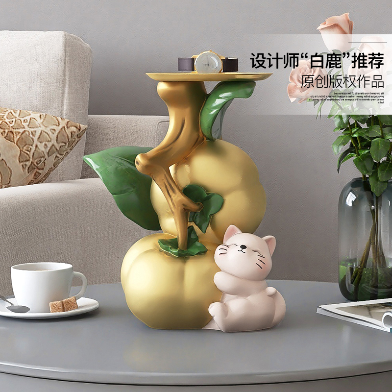 韵灿柿柿如意玄关钥匙收纳摆件