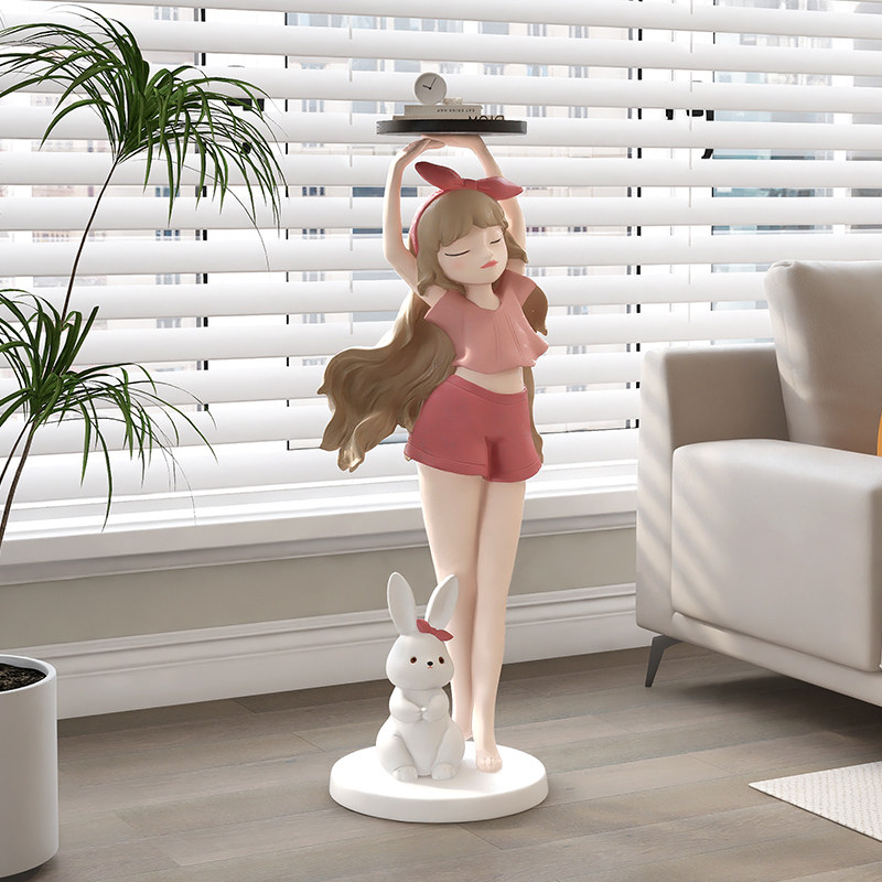 女孩客厅大型落地摆件托盘电视柜旁边大号玄关装饰乔迁新居礼品,家居饰品,装饰摆件,淘宝优惠券,粉丝福利购,淘宝优惠卷