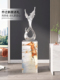 羽毛雕塑客厅落地式 装 饰品家居配件入口电视柜艺术大理石开幕礼物