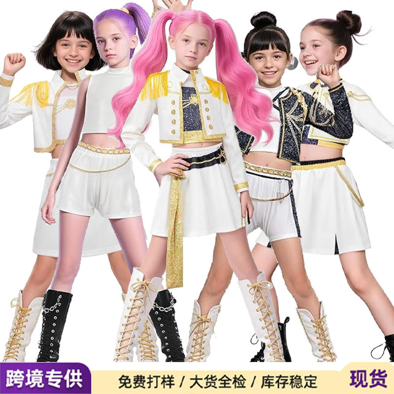 新款万圣节猎魔女团衣服服装恶魔猎人动漫周边搭配流行3D印花女装图片