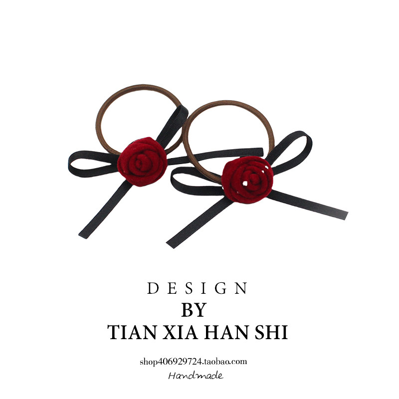 韩国儿童丝绒玫瑰花蝴蝶结发绳小女孩公主不伤发头绳橡皮筋高弹力,童装/婴儿装/亲子装,发饰,淘宝优惠券,粉丝福利购,淘宝优惠卷