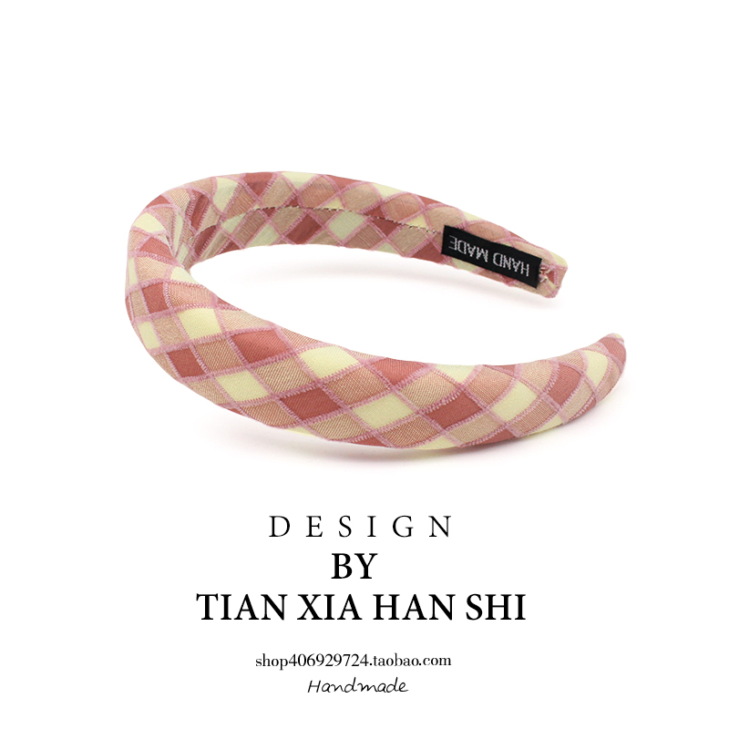 其他韩版女格纹发箍头箍