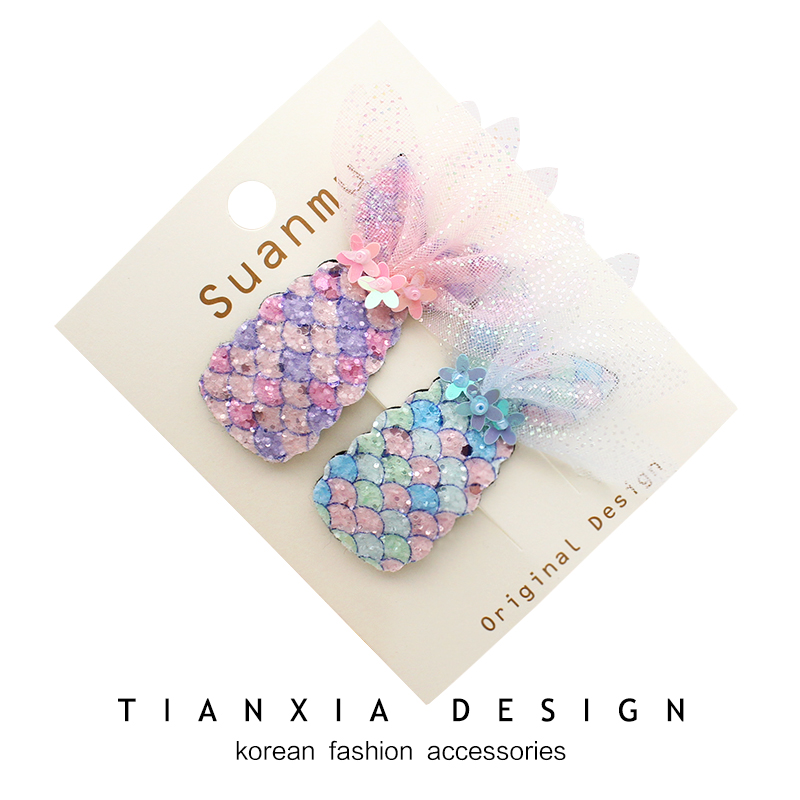 其他韩版女鱼尾巴边夹发夹