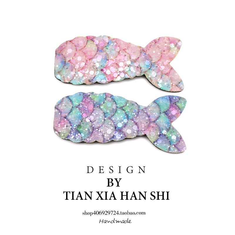韩国儿童鱼尾亮片发夹宝宝侧边刘海碎发bb夹小女孩公主渐变色发卡,童装/婴儿装/亲子装,发饰,淘宝优惠券,粉丝福利购,淘宝优惠卷