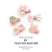 婴儿宝宝发夹可爱超萌小夹子蝴蝶结头饰儿童发卡婴幼儿汗毛夹发饰