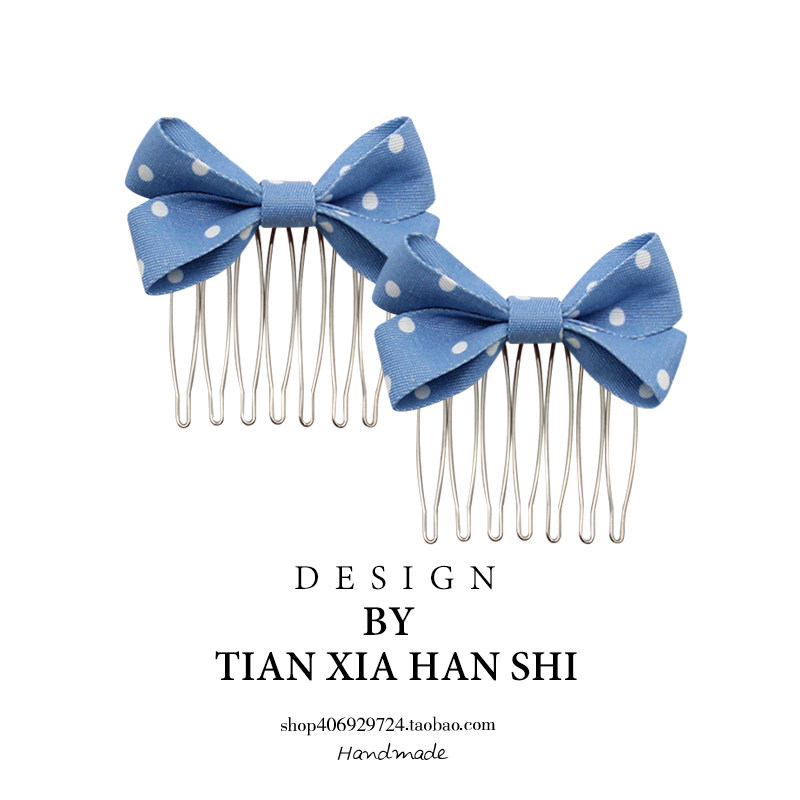 儿童蝴蝶结碎发神器插梳女童后脑勺细发梳子简约发卡小女孩头饰潮