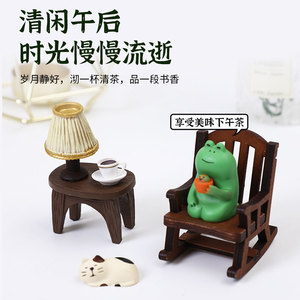 创意可爱手办卡通治愈系微景观解压办公室桌面动物迷你小摆件饰品