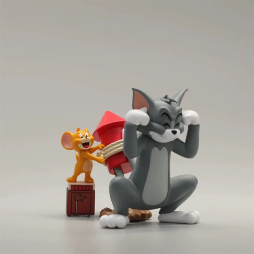 汽车中控台猫和老鼠盲盒动漫周边手办玩偶汤姆杰瑞桌面摆件装饰品