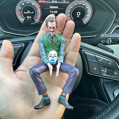 希斯莱杰漫威DC自杀小队小丑车顶坐姿车载手办模型摆件生日礼物