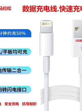 适用苹果14数据线13Pro12max8xr7plus6s手机平板PD快充USB充电线