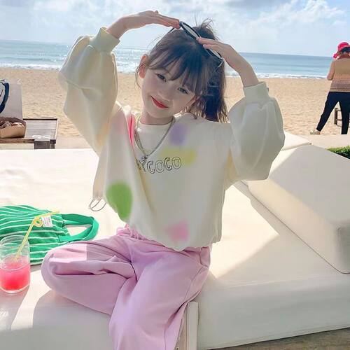 女童秋款卫衣儿童上衣2026新款洋气韩版潮女孩打底衫春秋装套头衫
