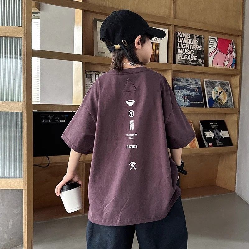 男童短袖夏季套装2025新款儿童装休闲宽松上衣薄款大童夏装两件套