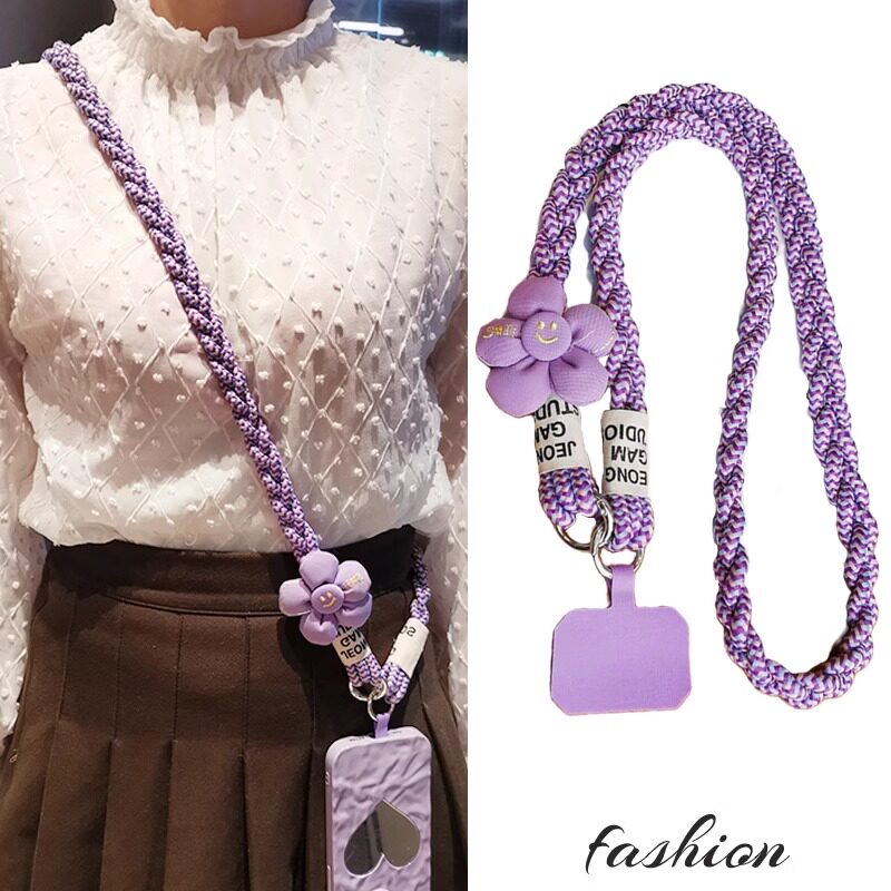 手机挂绳长款斜挎可背户外粗带子ins花朵饰品挂链套结实防丢短款,3C数码配件,手机挂件/手机链,淘宝优惠券,粉丝福利购,淘宝优惠卷