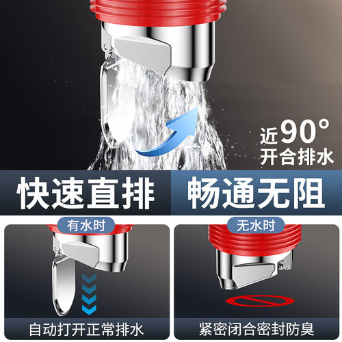 适配九牧 厨房下水管三通洗碗池水槽下水器五通密封塞排水管道