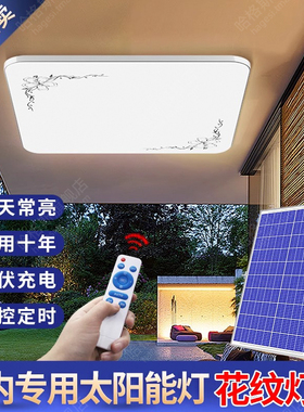 太阳能室内照明灯家用客厅专用吸顶灯2026新款超亮农村led庭院灯