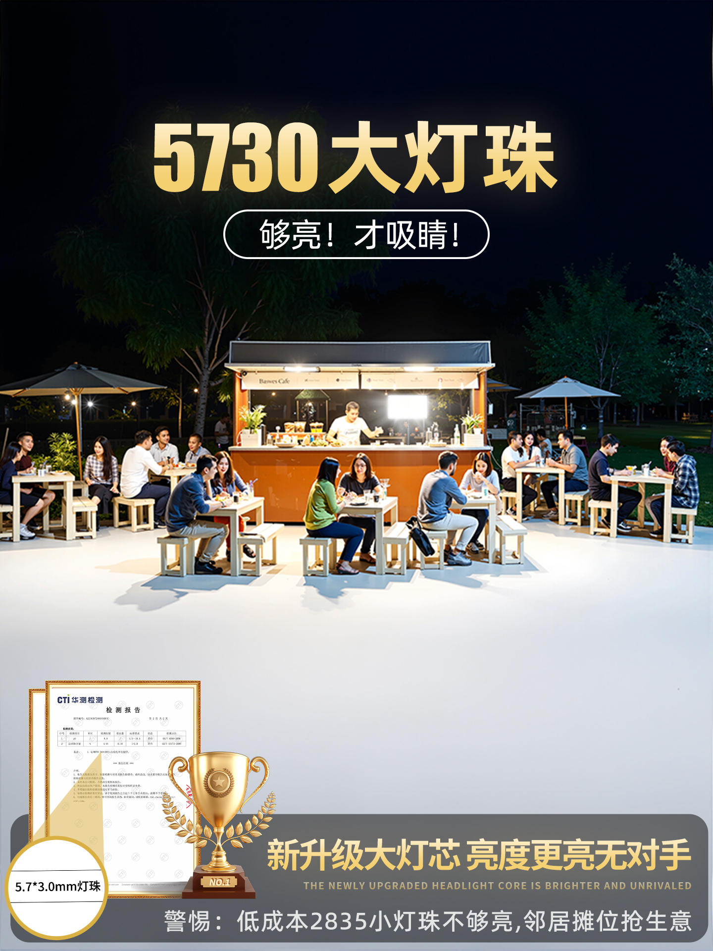 夜市摆摊灯户外露营地摊灯充电照明灯超亮大功率移动式led应急灯