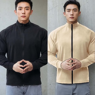 冬季 保暖德绒锁温轻量全拉链立领户外休闲抓绒衣健身训练跑步长袖