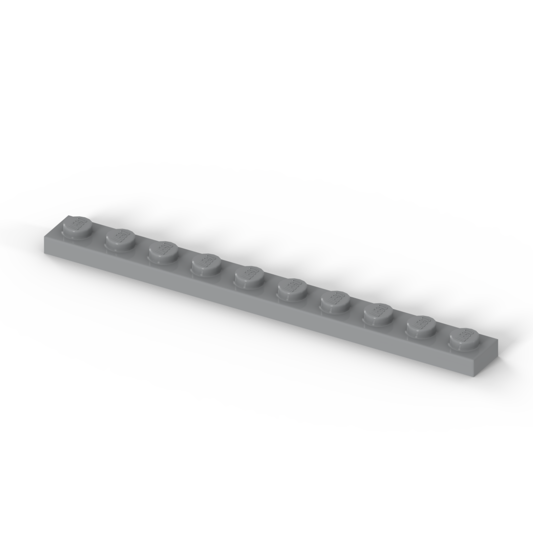 LEGO乐高正品零件板 1X10  4251149/4477Light Bluish Gray