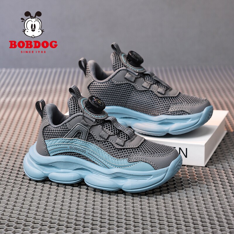 巴布豆童鞋2026新款春夏季网面运动鞋轻便儿童防滑耐磨大童上学鞋