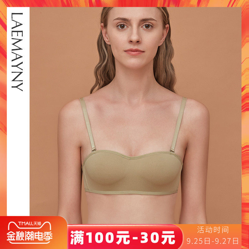 LAEMAYNY无痕抹胸式内衣女无钢圈夏季薄款文胸少女套装大学生胸罩