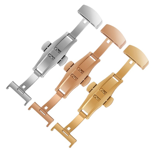 适用天梭表扣精钢蝴蝶扣手表配件钢带表扣真皮表带扣力洛克