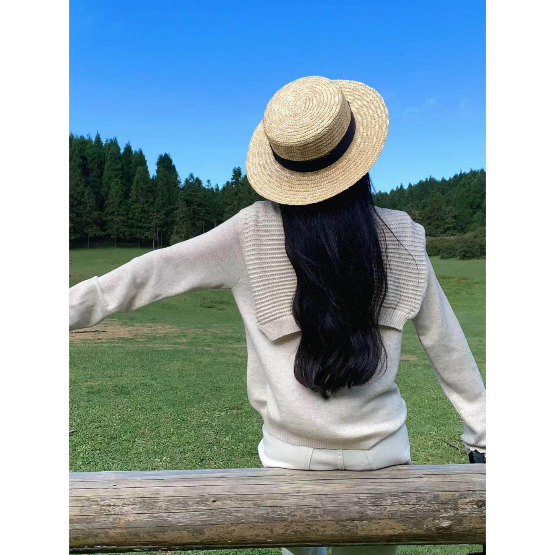 JOYIASS氛围感杏色针织开衫女装秋冬季2025新款外贸原单配披肩两
