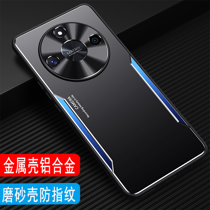荣耀X60手机壳金属壳镜头保护套Honor荣耀X60Pro外壳BRC-AN00高档男士软全包硅胶套BRP磨砂壳铝合金后壳防摔
