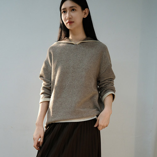 那禾新品厚款绵羊毛连帽毛衫上衣女NW34TH1859