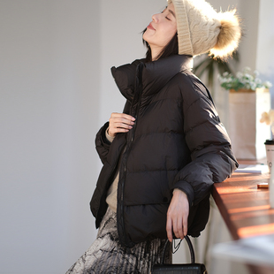 那禾冬季新款立领加厚白鸭绒抽绳下摆两穿羽绒服女外套NW34RR0360