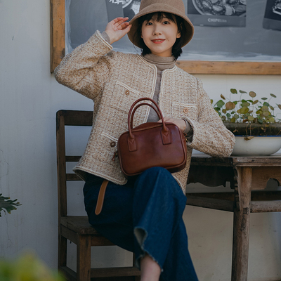 那禾经典短外套绵羊毛