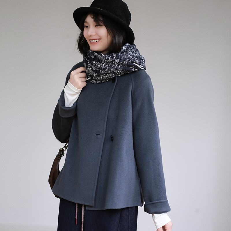 那禾新品短款绵羊毛毛呢外套女NW33WN1155