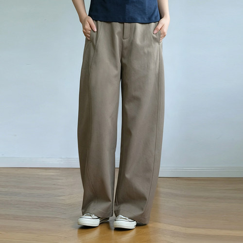 那禾新品立体分割弯刀阔腿裤休闲裤ND63KQ5858