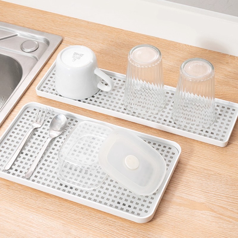 双层沥水盘水杯餐具沥水架沥水托盘家用杯子水杯茶杯茶几盘置物架