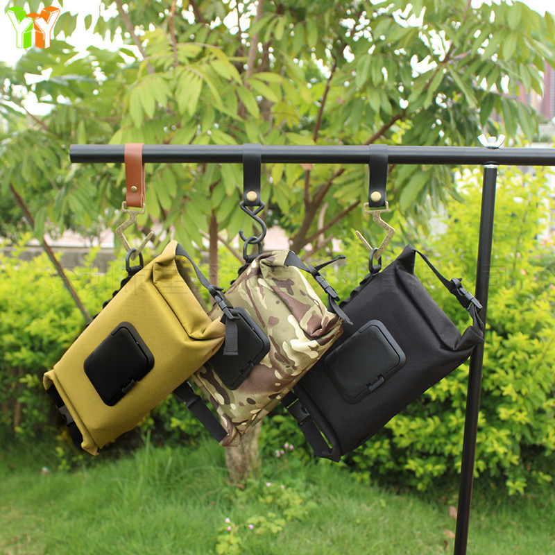 悬挂式便携多用插扣抽纸盒现货户外露营迷彩多色帆布湿纸巾纸巾盒