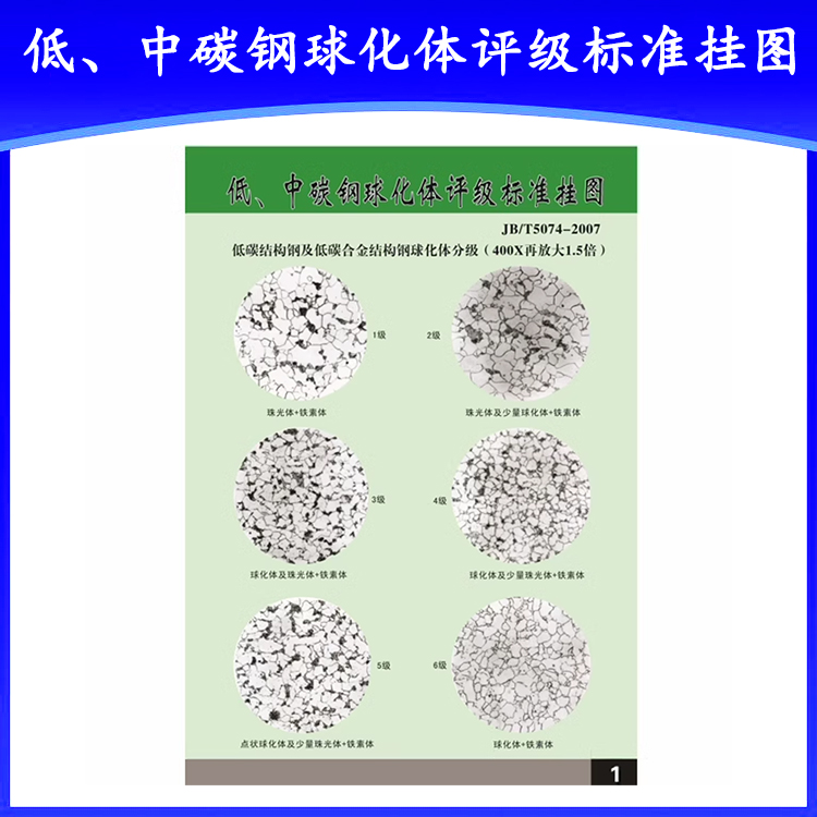 低、中碳钢球化体评级标准挂图JB/T5074-2007 金相挂图图谱