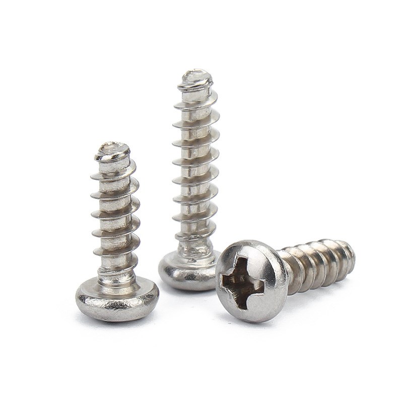 304不锈钢自攻螺丝 十字盘头平尾自攻螺钉圆头平尾自攻钉MX2M3M4M