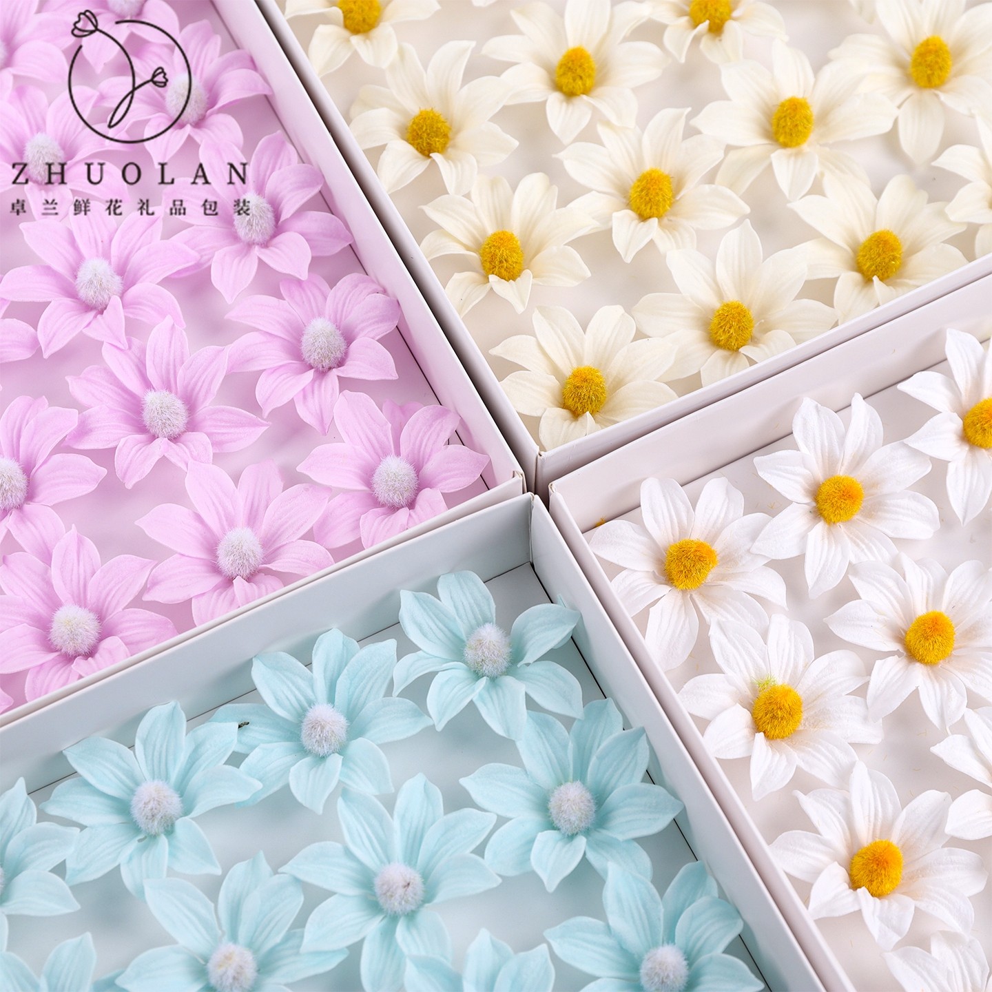 香皂花新品文心兰仿真花永生花鲜花包装配花高级感花店花艺资材