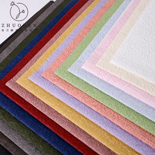 情人节进口石纹肌理纸花束包装纸加厚褶皱鲜花包花纸手工diy材料