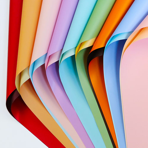 双色欧雅纸花束包装纸双面防水6.5丝加厚花艺礼物包花手工diy材料