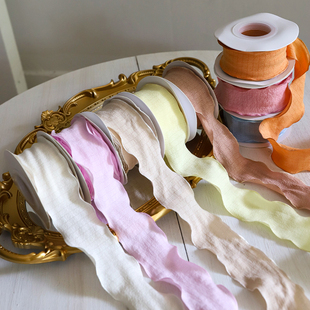 花边褶皱丝带花束包装缎带礼物礼品打包鲜花装饰手工diy花艺材料