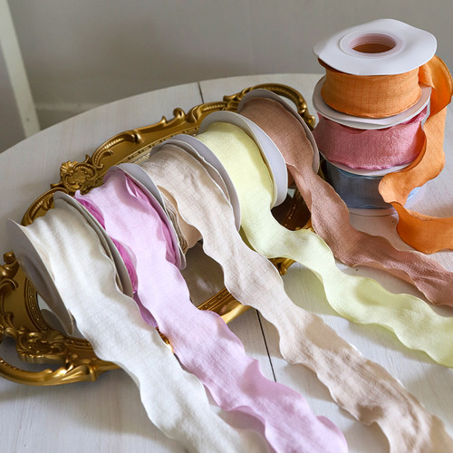 手工diy礼物礼品褶皱缎带丝带